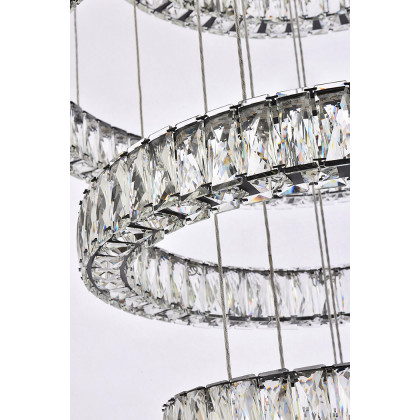 Elegant Monroe 5 Tier Led Chandelier - Black, L 34" (3503G34BK)