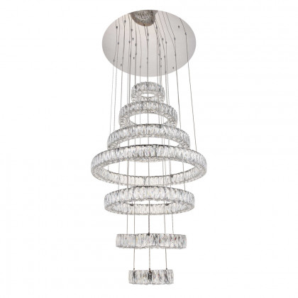 Elegant Monroe 5 Tier Led Chandelier - Chrome, L 34" (3503G34C)
