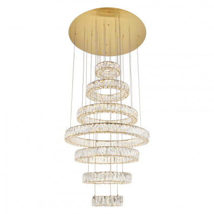 Elegant Monroe 5 Tier Led Chandelier - Gold, L 34" (3503G34G)