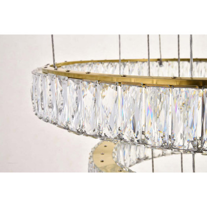Elegant Monroe 5 Tier Led Chandelier - Gold, L 34" (3503G34G)