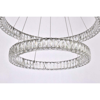 Elegant Monroe 5 Tier Led Chandelier - Chrome, L 36" (3503G36C)