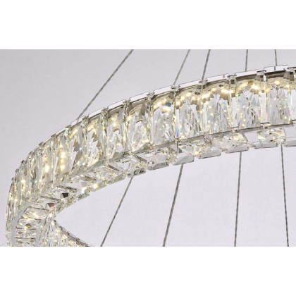 Elegant Monroe 5 Tier Led Chandelier - Chrome, L 36" (3503G36C)