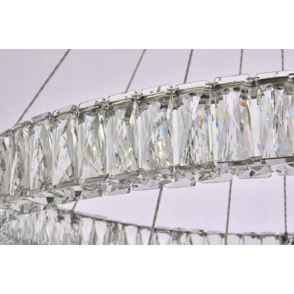 Elegant Monroe 5 Tier Led Chandelier - Chrome, L 36" (3503G36C)