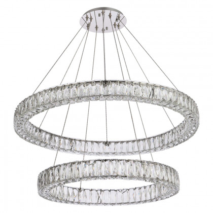 Elegant Monroe 5 Tier Led Chandelier - Chrome, L 36" (3503G36C)