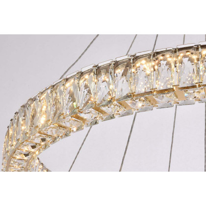 Elegant Monroe 5 Tier Led Chandelier - Gold, L 36" (3503G36G)