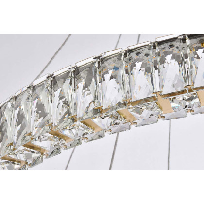 Elegant Monroe 5 Tier Led Chandelier - Gold, L 36" (3503G36G)