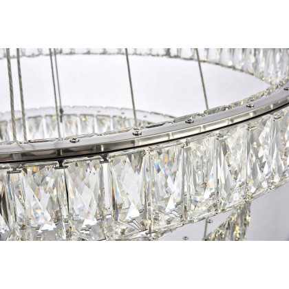 Elegant Monroe 5 Tier Led Chandelier - Chrome, L 31.5" (3503G3LC)