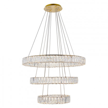 Elegant Monroe 5 Tier Led Chandelier - Gold, L 31.5" (3503G3LG)