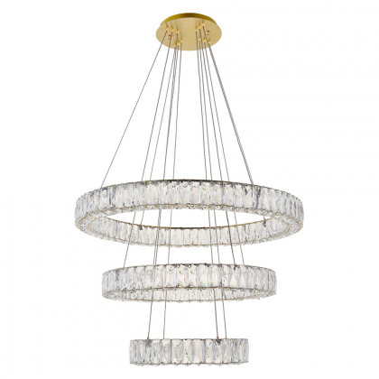 Elegant Monroe 5 Tier Led Chandelier - Gold, L 31.5" (3503G3LG)