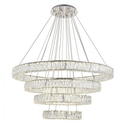 Elegant Monroe 5 Tier Led Chandelier - Chrome, L 41" (3503G41C)