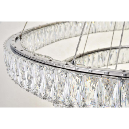 Elegant Monroe 5 Tier Led Chandelier - Chrome, L 41" (3503G41C)