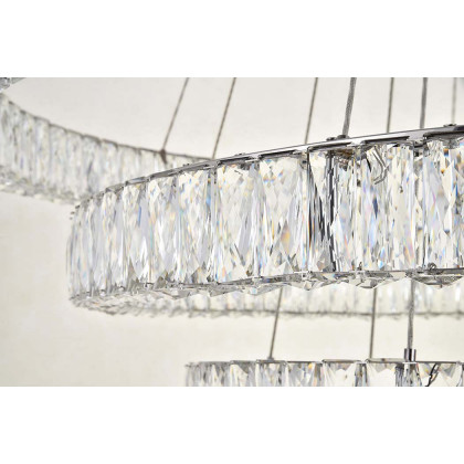 Elegant Monroe 5 Tier Led Chandelier - Chrome, L 41" (3503G41C)