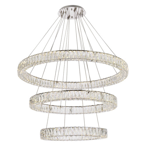 Elegant Monroe 5 Tier Led Chandelier - Chrome, L 41" (3503G41LC)