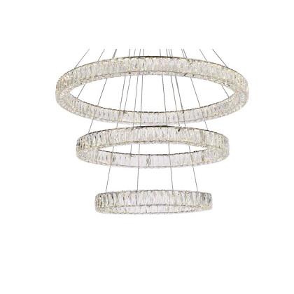 Elegant Monroe 5 Tier Led Chandelier - Chrome, L 41" (3503G41LC)