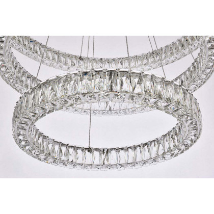 Elegant Monroe 5 Tier Led Chandelier - Chrome, L 41" (3503G41LC)