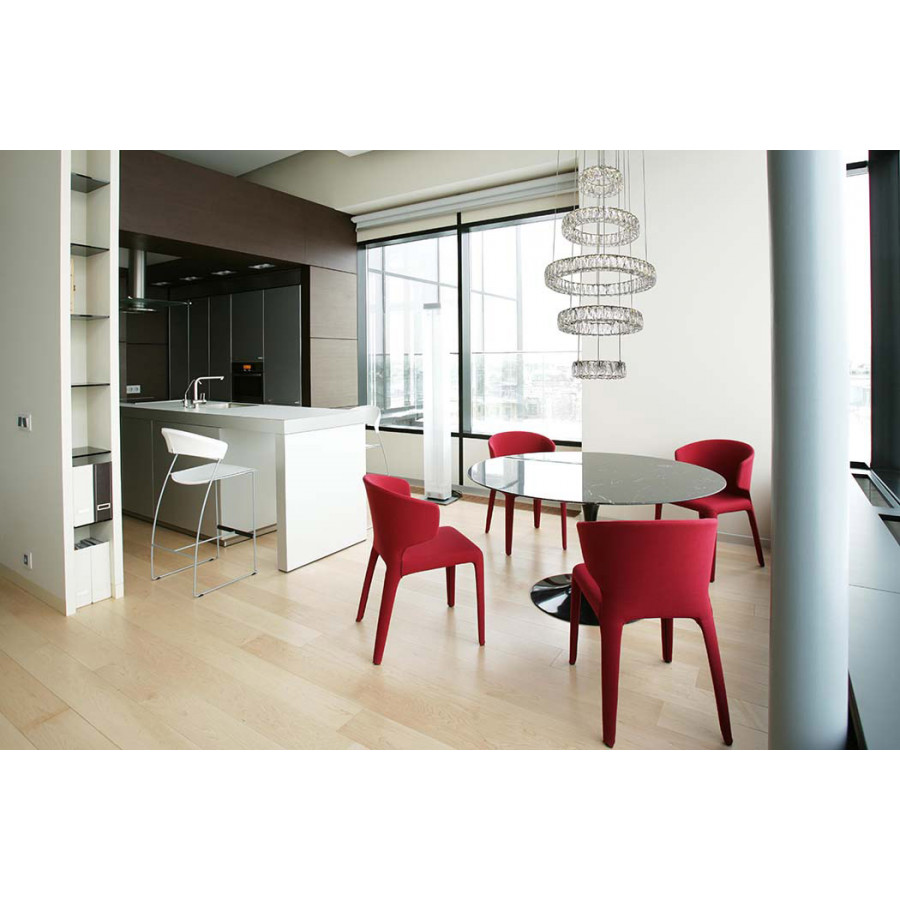 Elegant Monroe 5 Tier Led Chandelier - Chrome, L 25.6" (3503G5LC)