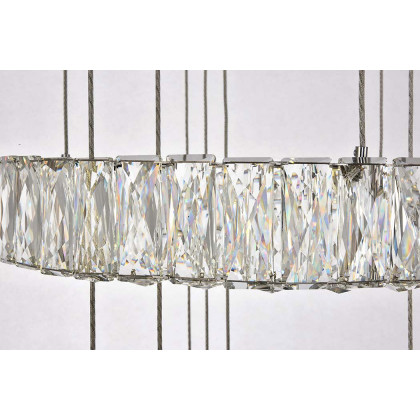 Elegant Monroe 5 Tier Led Chandelier - Chrome, L 25.6" (3503G5LC)