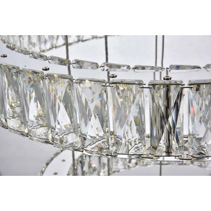 Elegant Monroe 5 Tier Led Chandelier - Chrome, L 25.6" (3503G5LC)