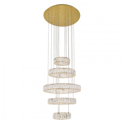 Elegant Monroe 5 Tier Led Chandelier - Gold, L 25.6" (3503G5LG)