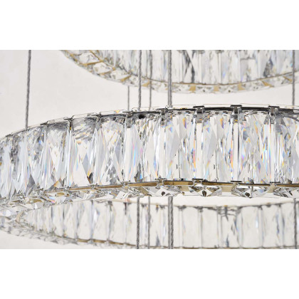 Elegant Monroe 5 Tier Led Chandelier - Gold, L 25.6" (3503G5LG)