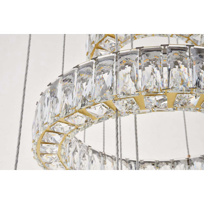 Elegant Monroe 5 Tier Led Chandelier - Gold, L 25.6" (3503G5LG)