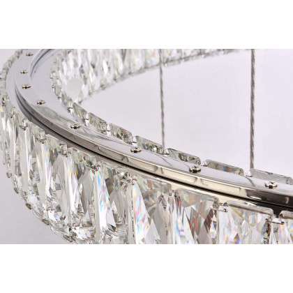 Elegant Monroe 5 Tier Led Chandelier - Chrome, L 40" (3503G7LC)
