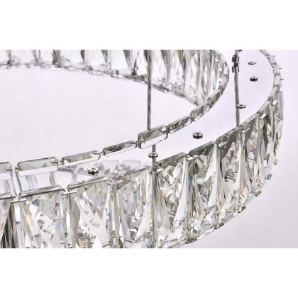 Elegant Monroe 5 Tier Led Chandelier - Chrome, L 40" (3503G7LC)