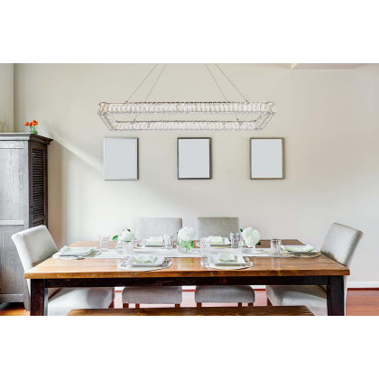 Elegant Pendant Light - Chrome, L 50" (3504D50L1C)