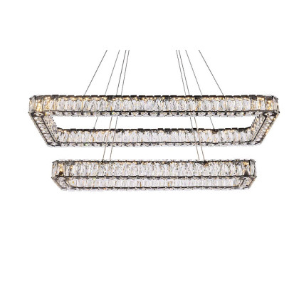 Elegant Pendant Light - Black, L 42", 2 Lights (3504G42L2BK)