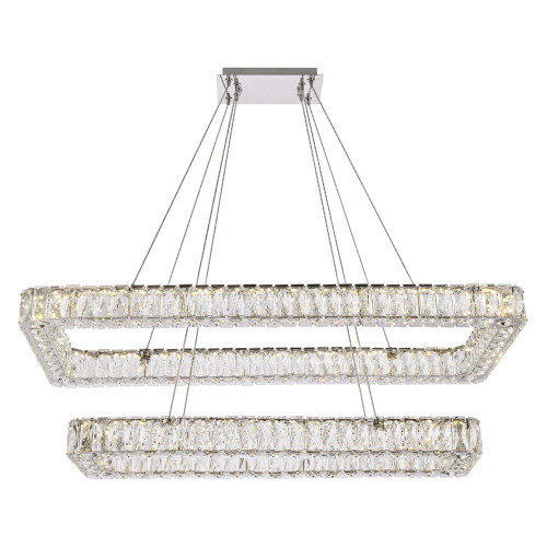 Elegant Pendant Light - Chrome, L 42", 2 Lights (3504G42L2C)