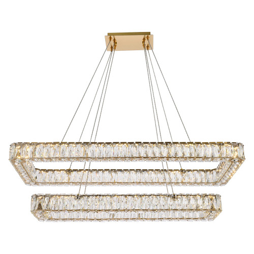 Elegant Pendant Light - Gold, L 42", 2 Lights (3504G42L2G)