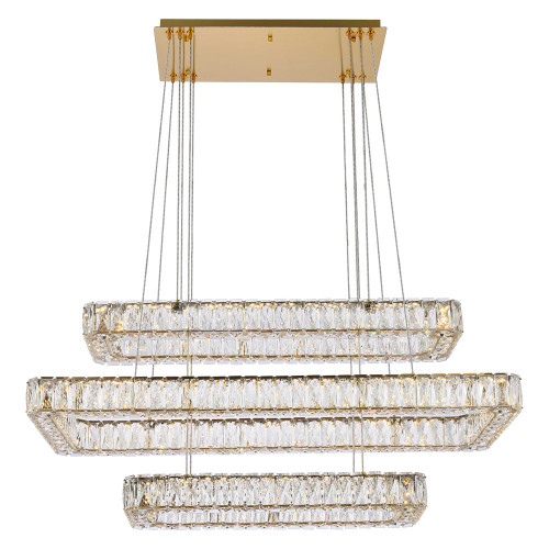Elegant Pendant Light - Gold, L 42", 3 Lights (3504G42L3G)