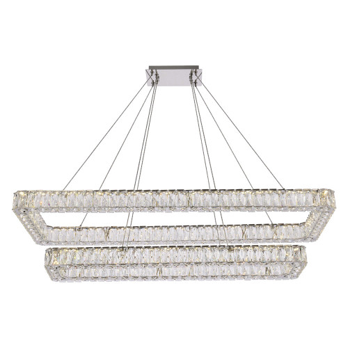 Elegant Pendant Light - Chrome, L 50", 2 Lights (3504G50L2C)