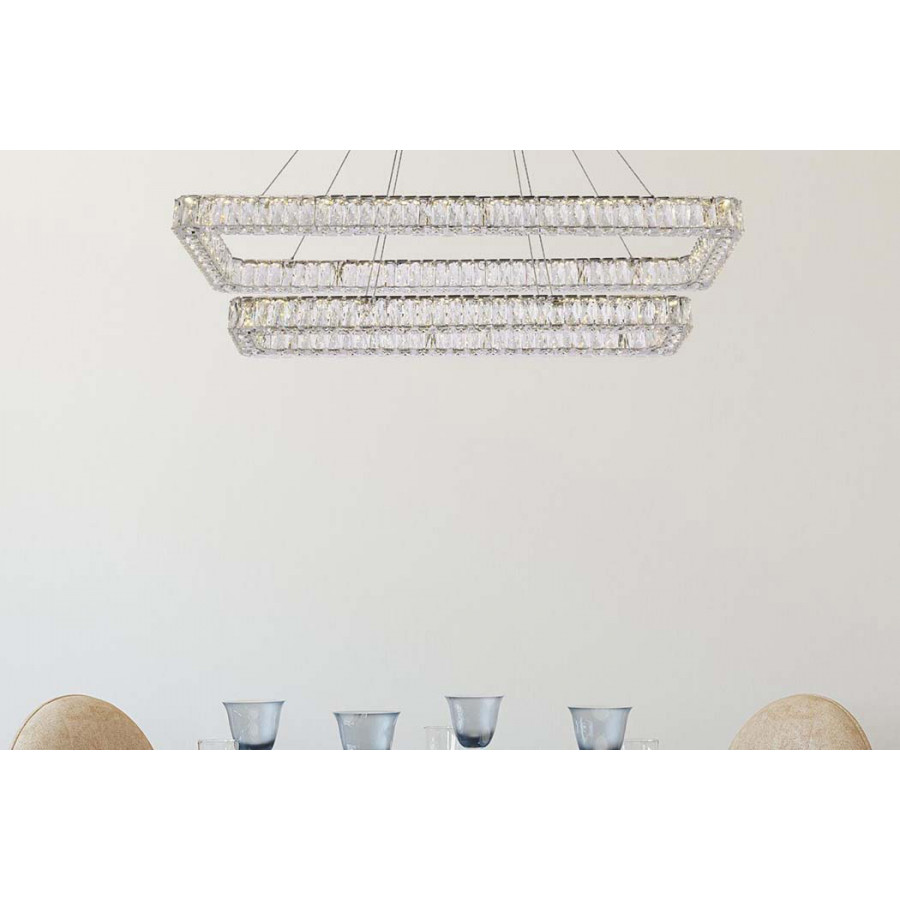 Elegant Pendant Light - Chrome, L 50", 2 Lights (3504G50L2C)