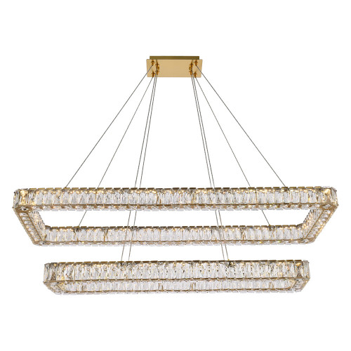 Elegant Pendant Light - Gold, L 50", 2 Lights (3504G50L2G)
