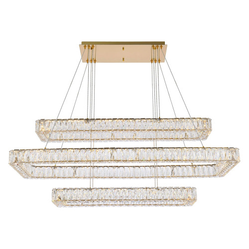 Elegant Pendant Light - Gold, L 50", 3 Lights (3504G50L3G)