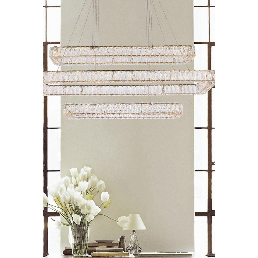 Elegant Pendant Light - Gold, L 50", 3 Lights (3504G50L3G)