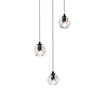 Elegant Eren 1 Light Pendant - Black, L 12" (3505D12BK)