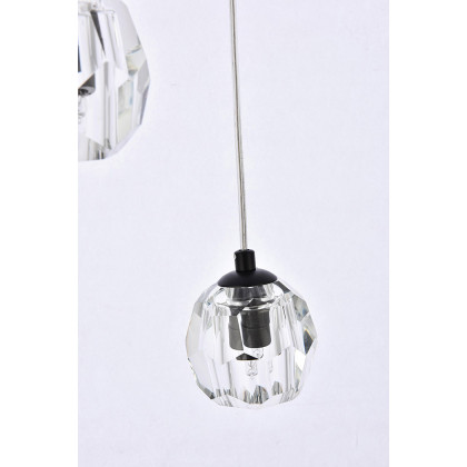 Elegant Eren 1 Light Pendant - Black, L 12" (3505D12BK)