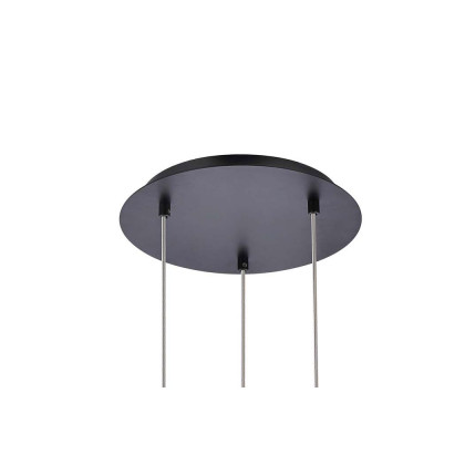 Elegant Eren 1 Light Pendant - Black, L 12" (3505D12BK)