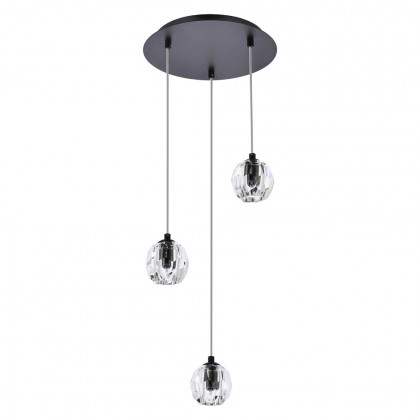Elegant Eren 1 Light Pendant - Black, L 12" (3505D12BK)