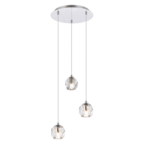 Elegant Eren 1 Light Pendant - Chrome, L 12" (3505D12C)