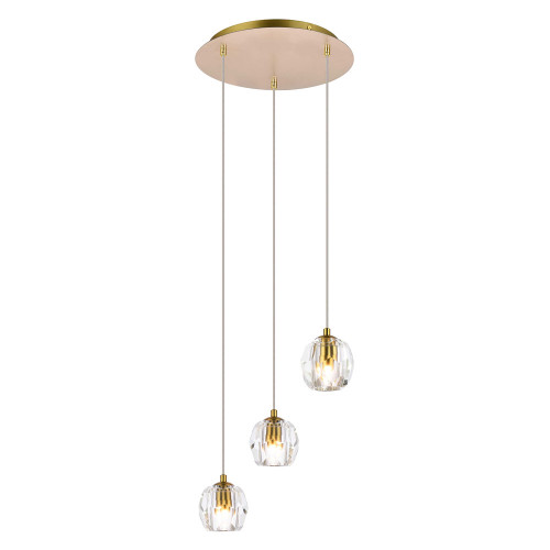 Elegant Eren 1 Light Pendant - Gold, L 12" (3505D12G)