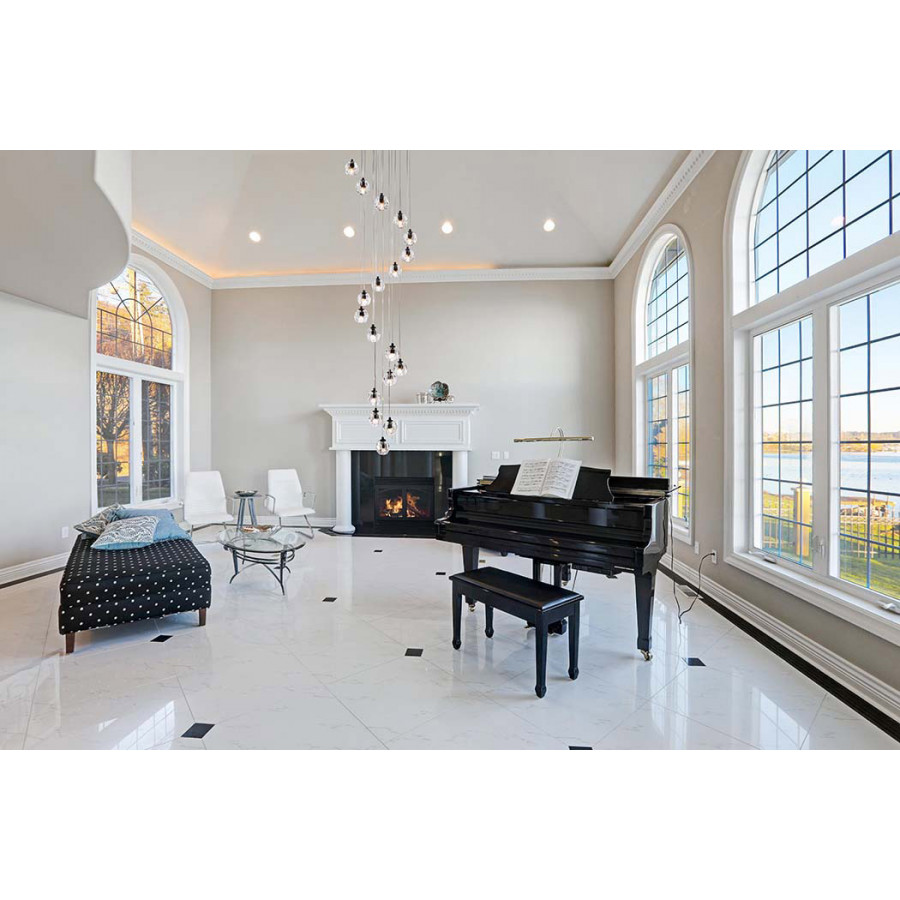 Elegant Eren 1 Light Pendant - Black, L 20" (3505D20BK)