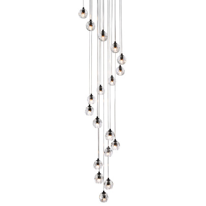 Elegant Eren 1 Light Pendant - Black, L 20" (3505D20BK)