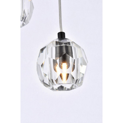 Elegant Eren 1 Light Pendant - Black, L 20" (3505D20BK)