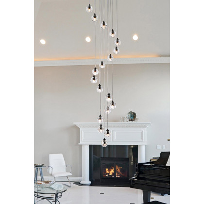 Elegant Eren 1 Light Pendant - Black, L 20" (3505D20BK)
