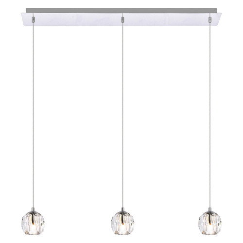 Elegant Eren 1 Light Pendant - Chrome, L 28" (3505D28C)