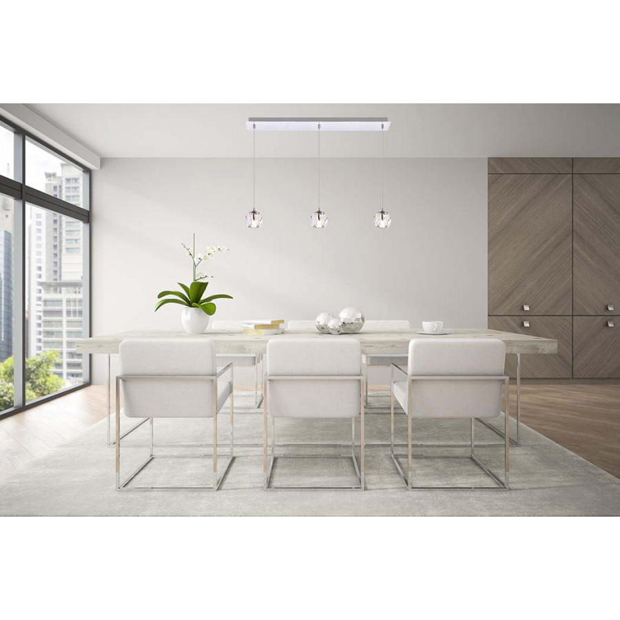 Elegant Eren 1 Light Pendant - Chrome, L 28" (3505D28C)