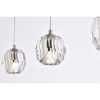 Elegant Eren 1 Light Pendant - Chrome, L 28" (3505D28C)